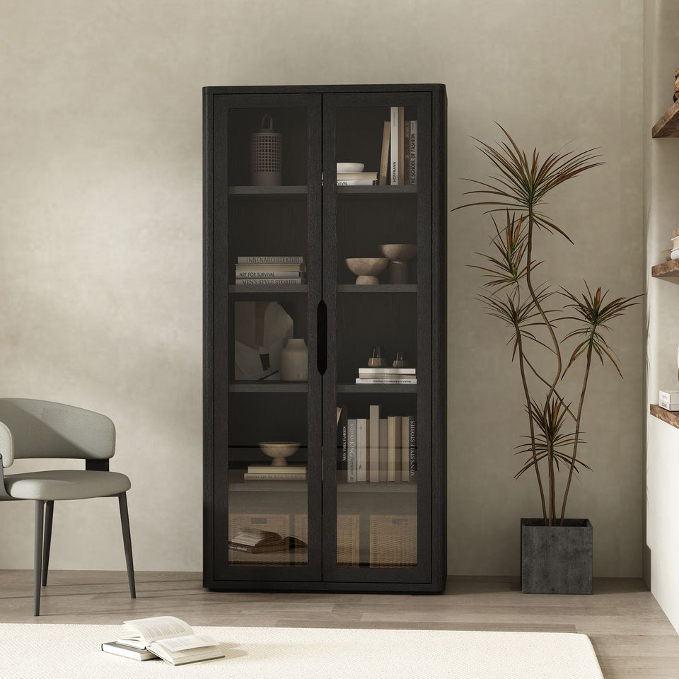 Rivington Tall Glass Door Display Cabinet