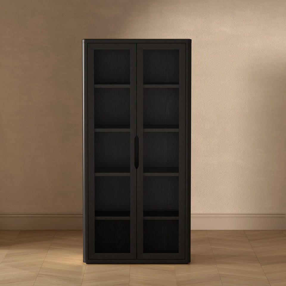 Rivington Tall Glass Door Display Cabinet