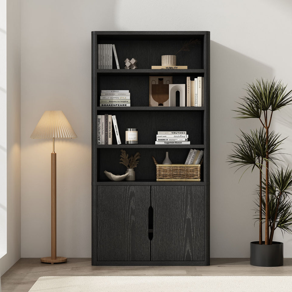 Rivington Bookcase with Lower Storage Cabinet