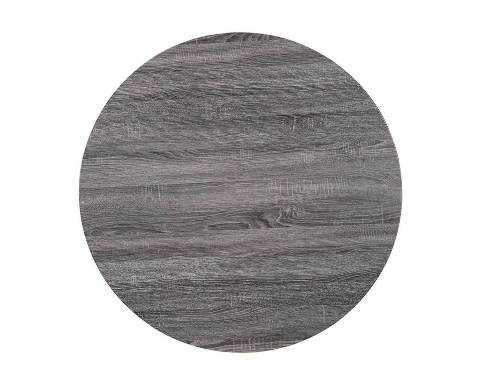 Centiar Mid Century Round Dining Table Gray Metal Legs