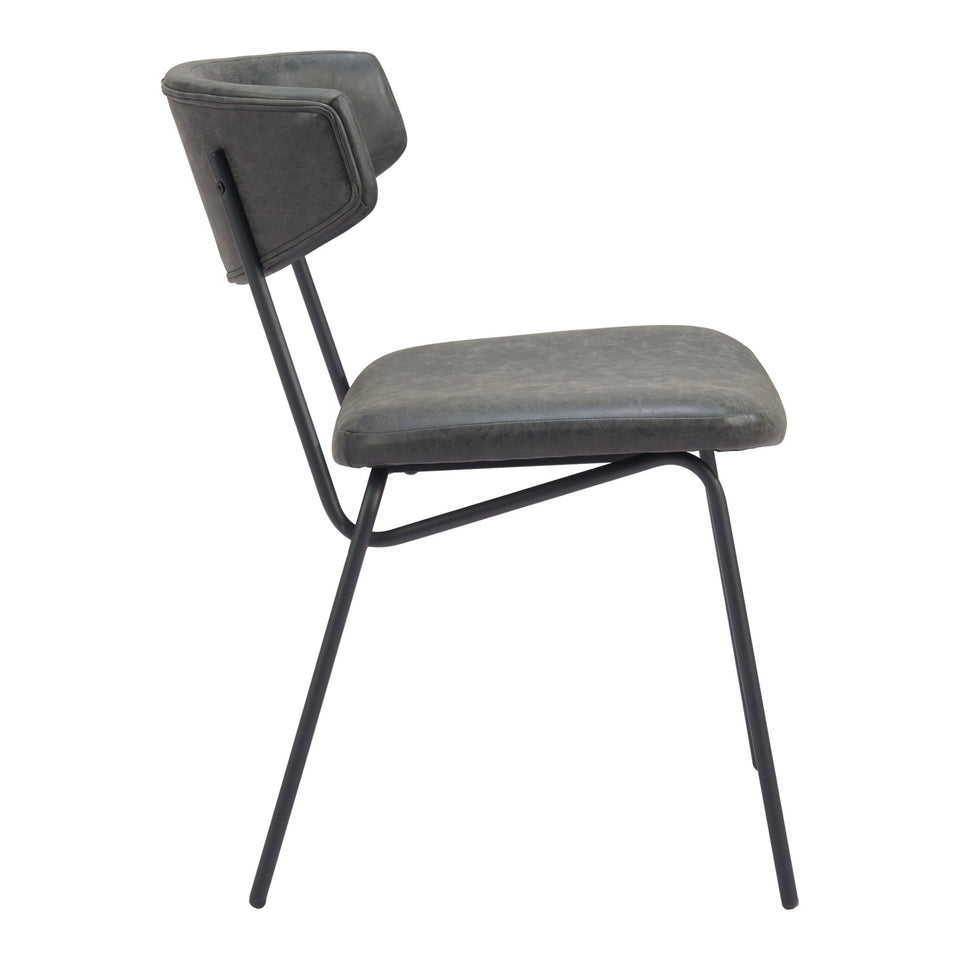 Charon Dining Chair (Set of 2) Vintage Black