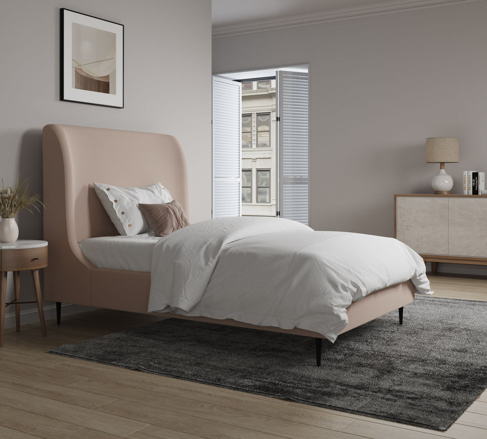 Heather 44 Bed in Taupe