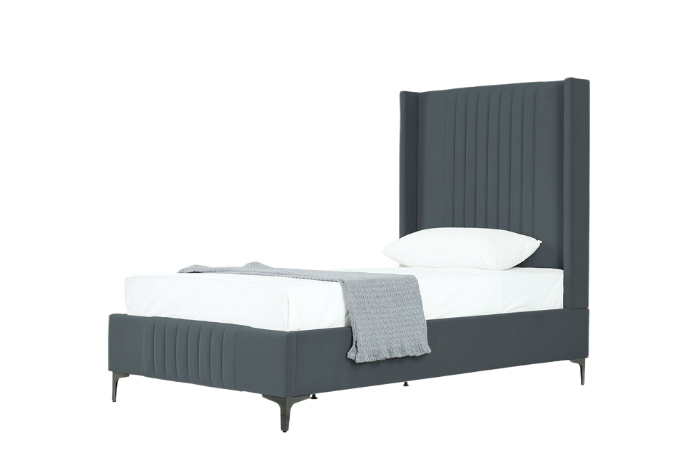 Promenade Upholstered Velvet Twin Bed