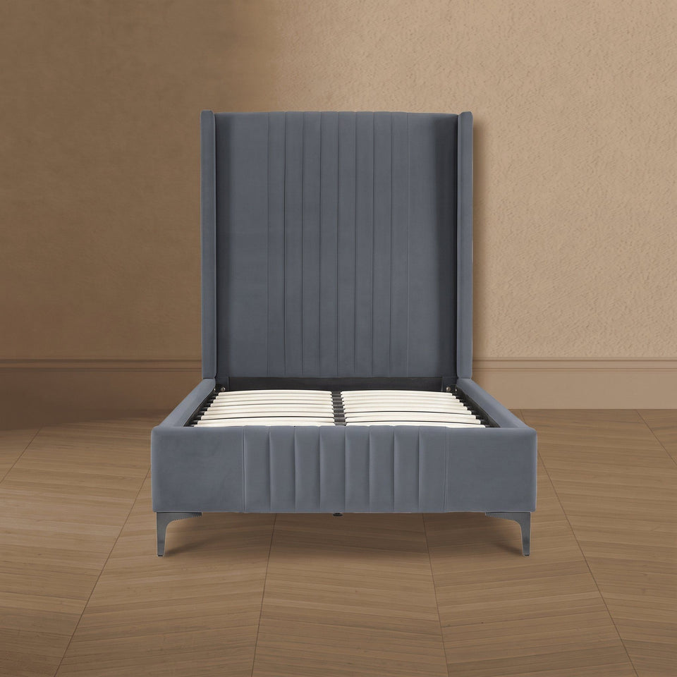 Promenade Upholstered Velvet Twin Bed