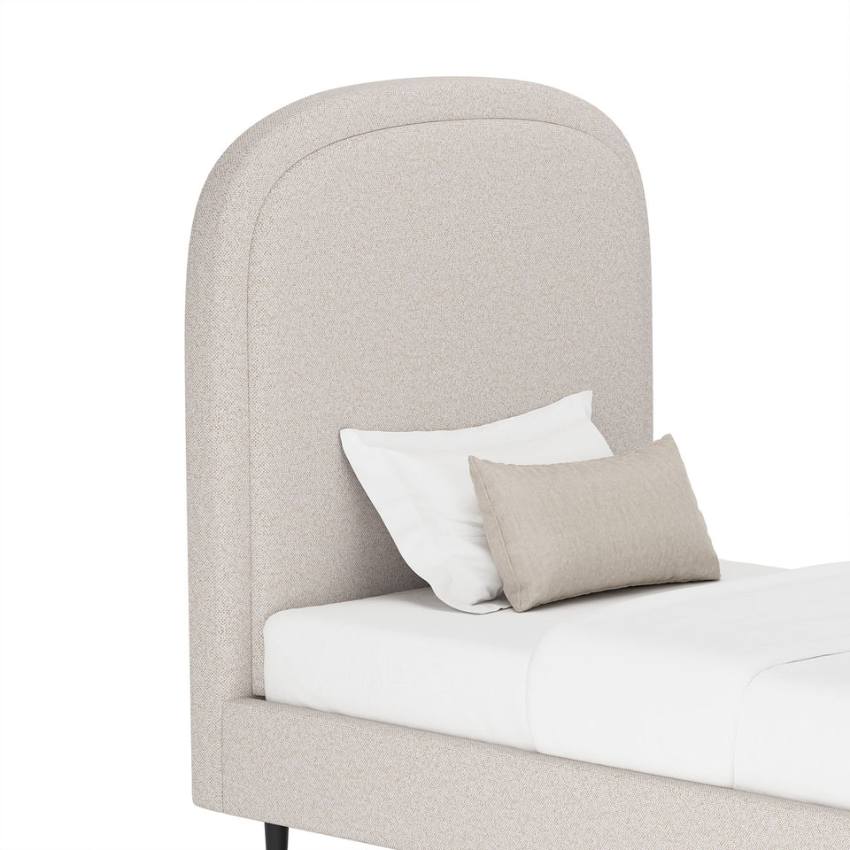 Scarlett Rounded Upholstered Twin Bed