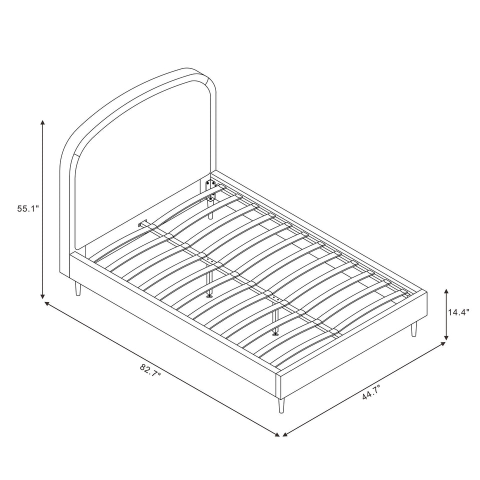 Scarlett Rounded Upholstered Twin Bed
