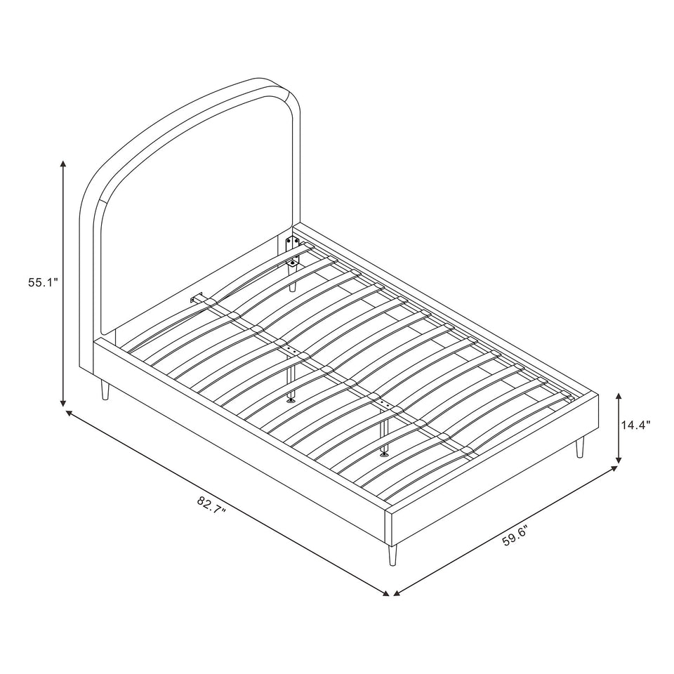 Scarlett Rounded Upholstered Full Bed