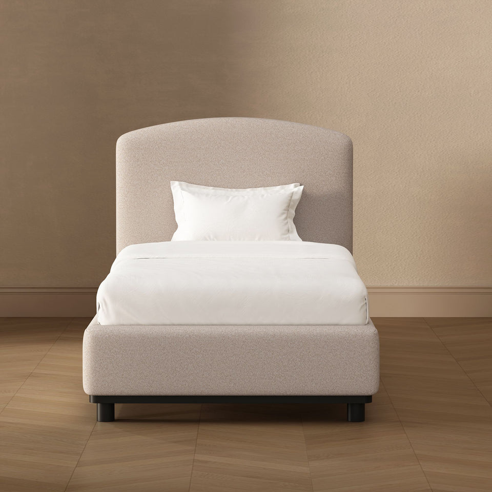 Cayman Arched Upholstered Twin Bed