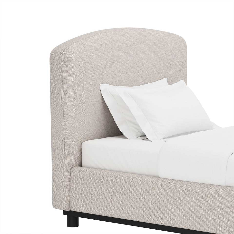 Cayman Arched Upholstered Twin Bed