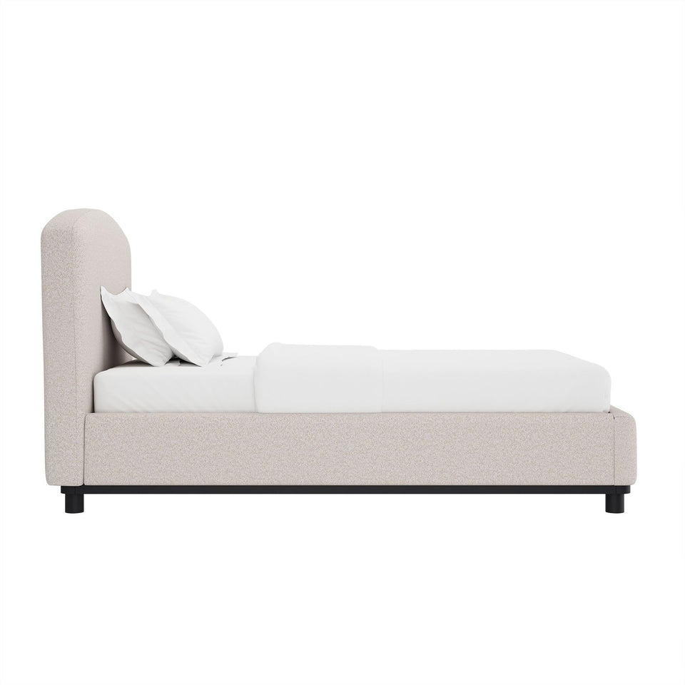 Cayman Arched Upholstered Twin Bed