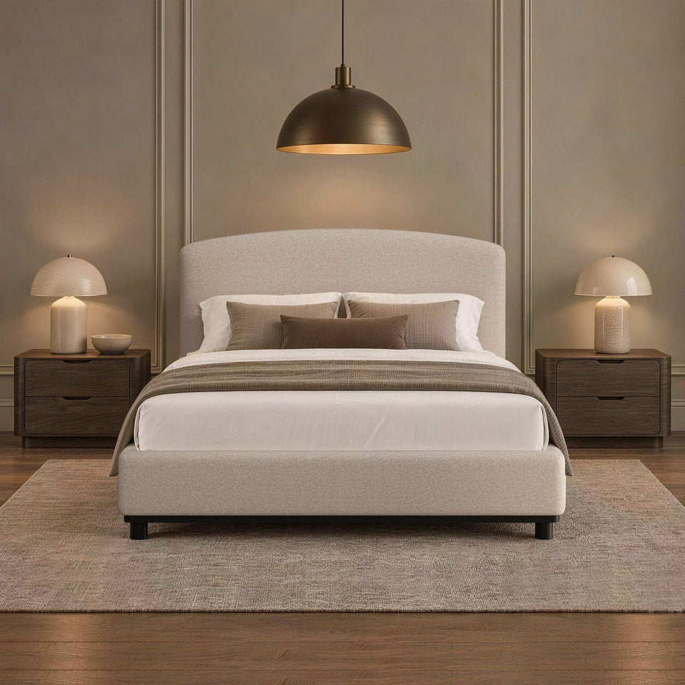 Cayman Arched Upholstered Queen Bed