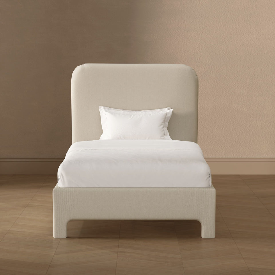 Layton Rounded-Corner Upholstered Twin Bed