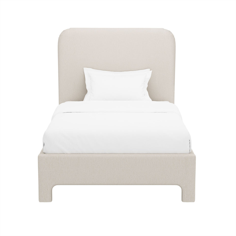 Layton Rounded-Corner Upholstered Twin Bed