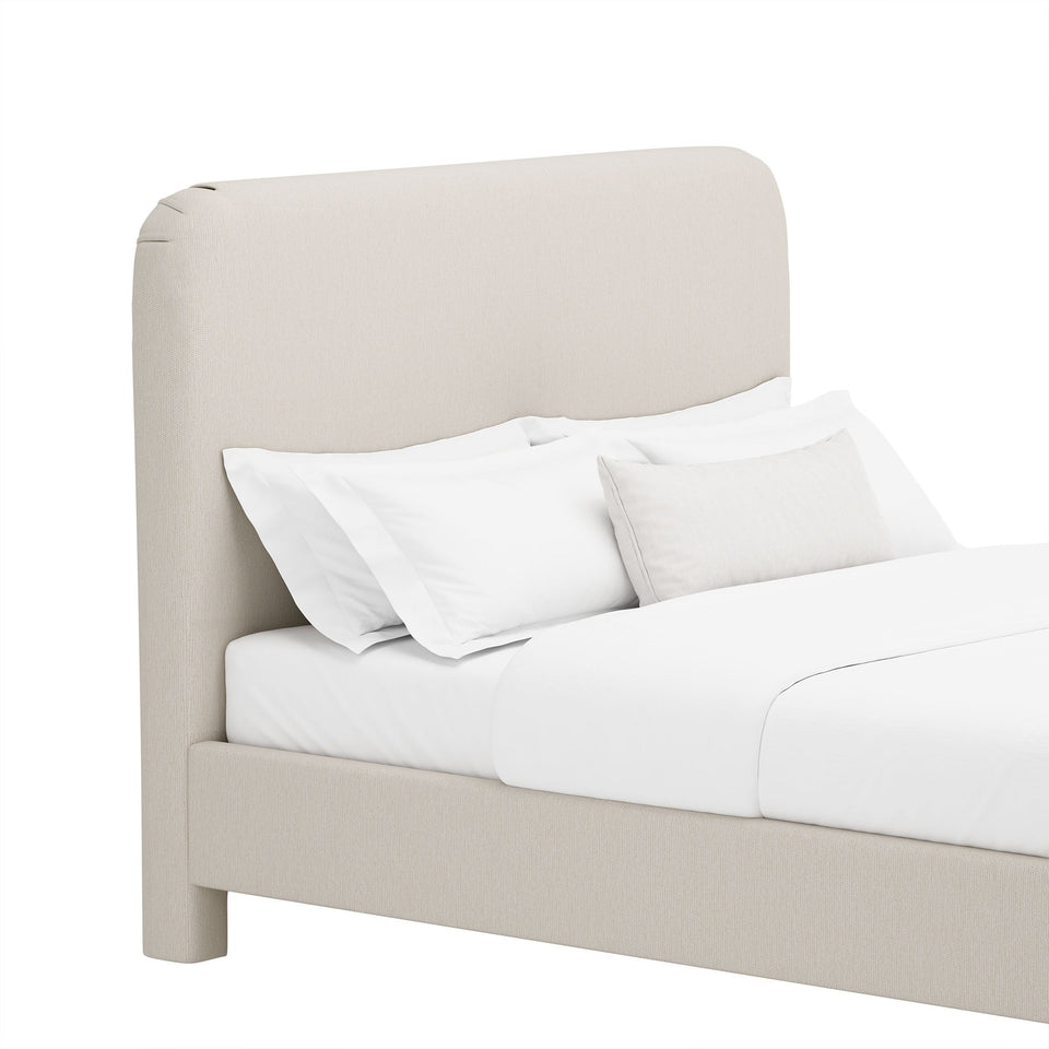 Layton Rounded-Corner Upholstered Full Bed