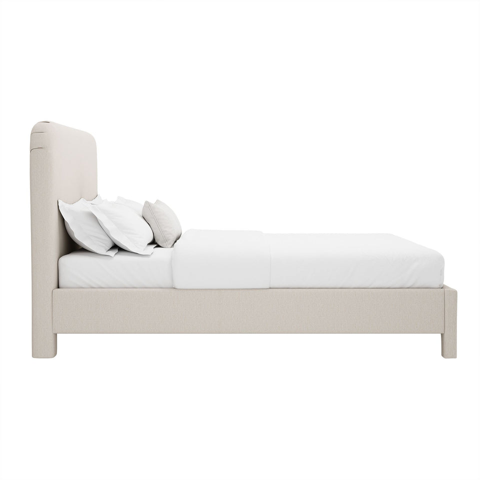 Layton Rounded-Corner Upholstered Full Bed