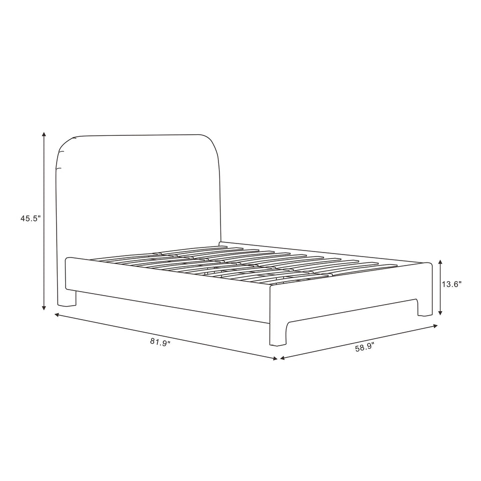 Layton Rounded-Corner Upholstered Full Bed