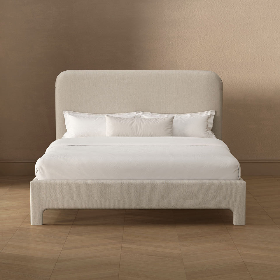 Layton Rounded-Corner Upholstered Queen Bed