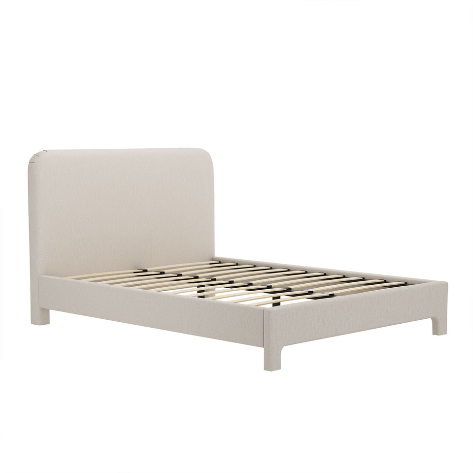 Layton Rounded-Corner Upholstered Queen Bed