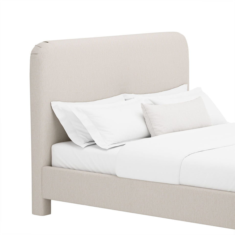 Layton Rounded-Corner Upholstered Queen Bed