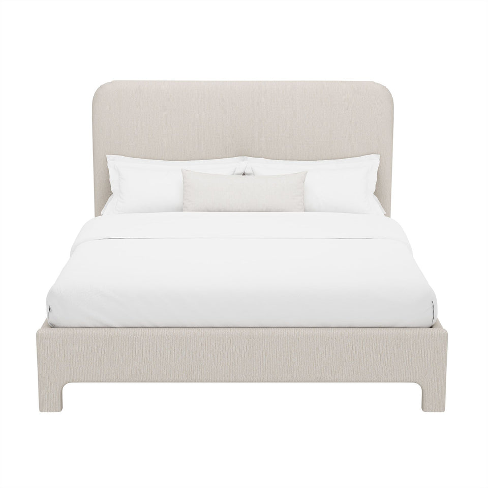 Layton Rounded-Corner Upholstered Queen Bed