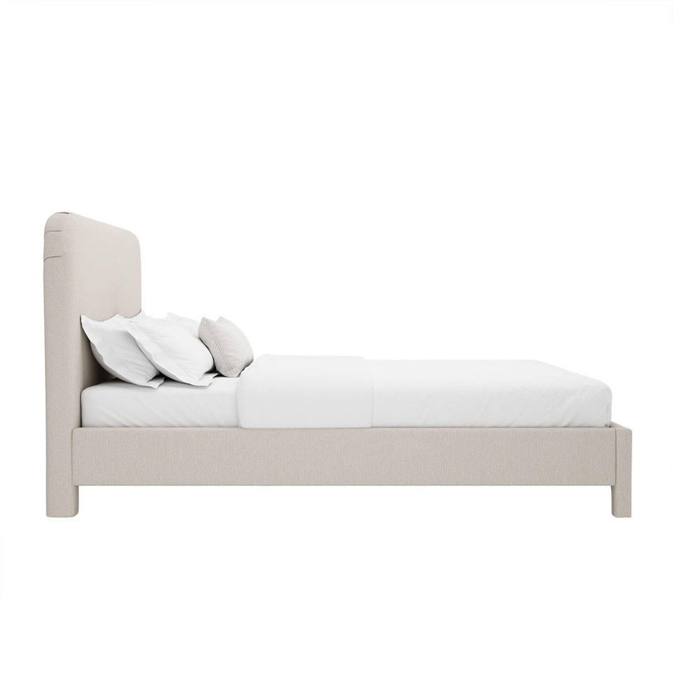 Layton Rounded-Corner Upholstered Queen Bed