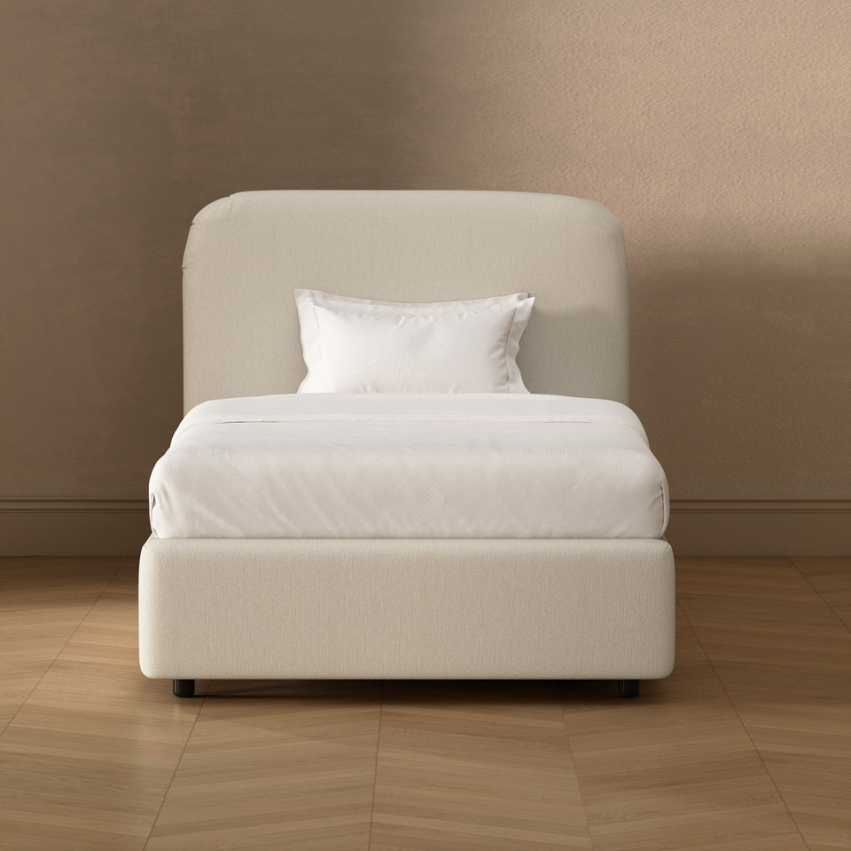 Flair Rounded Upholstered Twin Bed