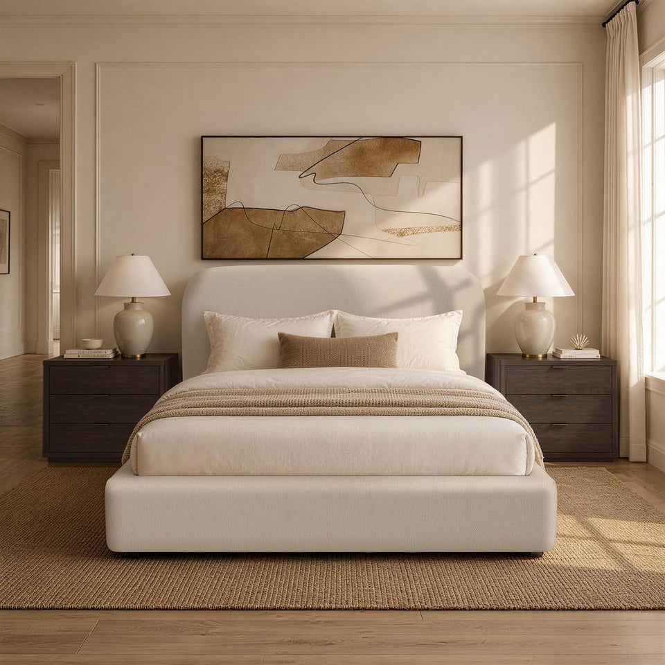 Flair Rounded Upholstered Full Bed