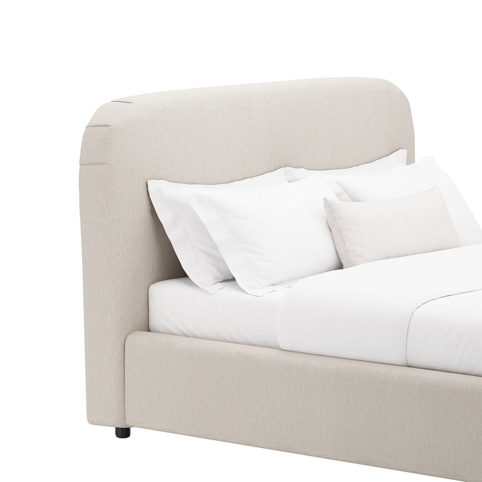 Flair Rounded Upholstered Full Bed