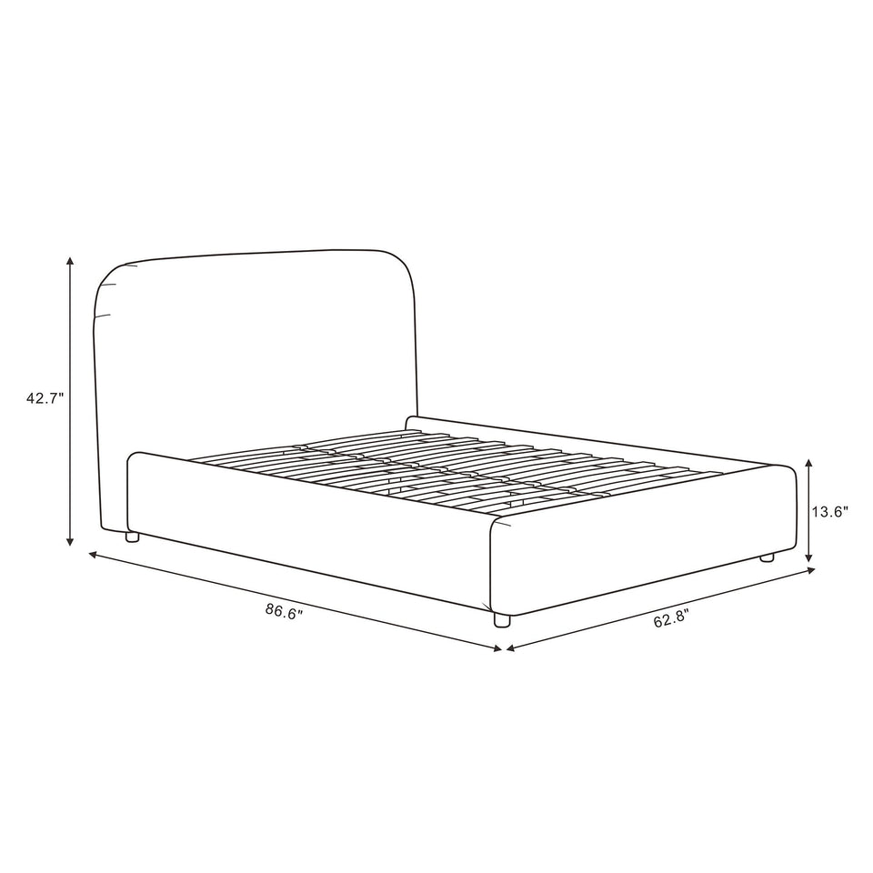 Flair Rounded Upholstered Full Bed