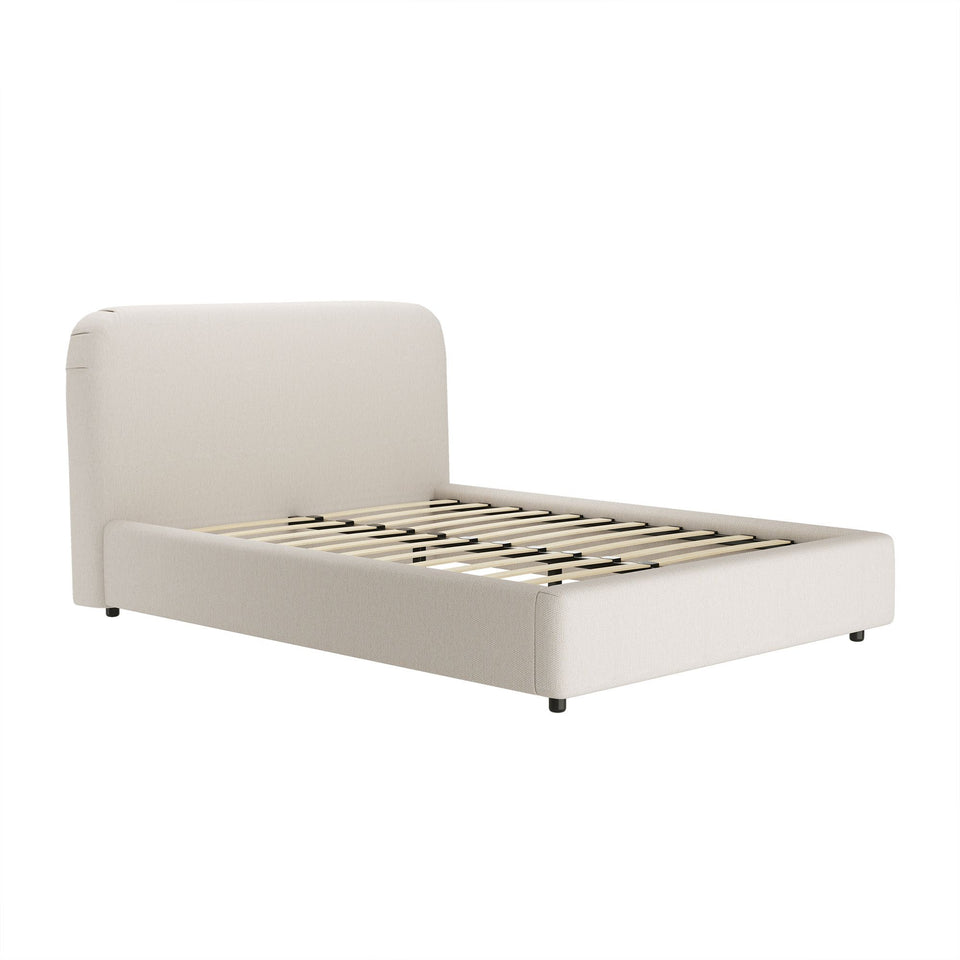 Flair Rounded Upholstered Queen Bed