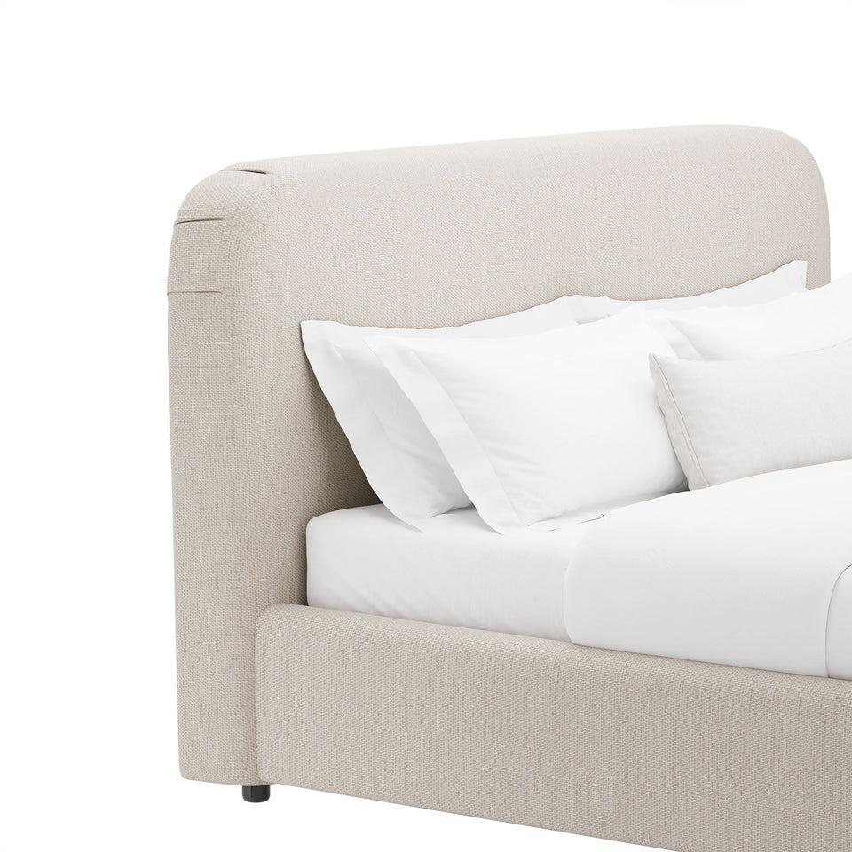 Flair Rounded Upholstered Queen Bed