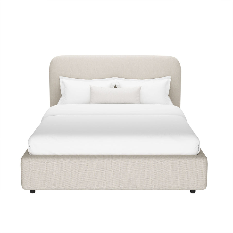 Flair Rounded Upholstered Queen Bed