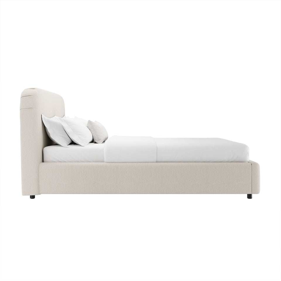 Flair Rounded Upholstered Queen Bed
