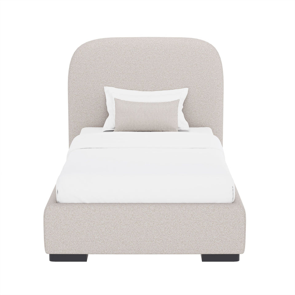 Clifton Rounded-Edge Upholstered Twin Bed