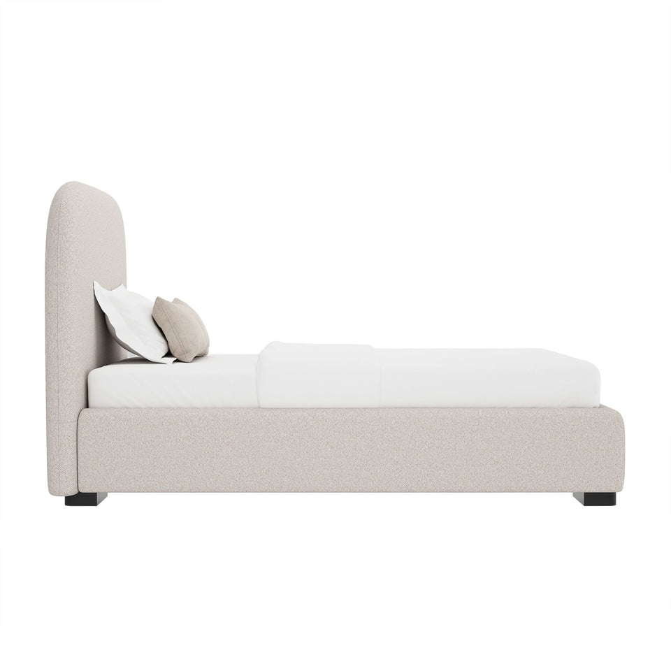 Clifton Rounded-Edge Upholstered Twin Bed