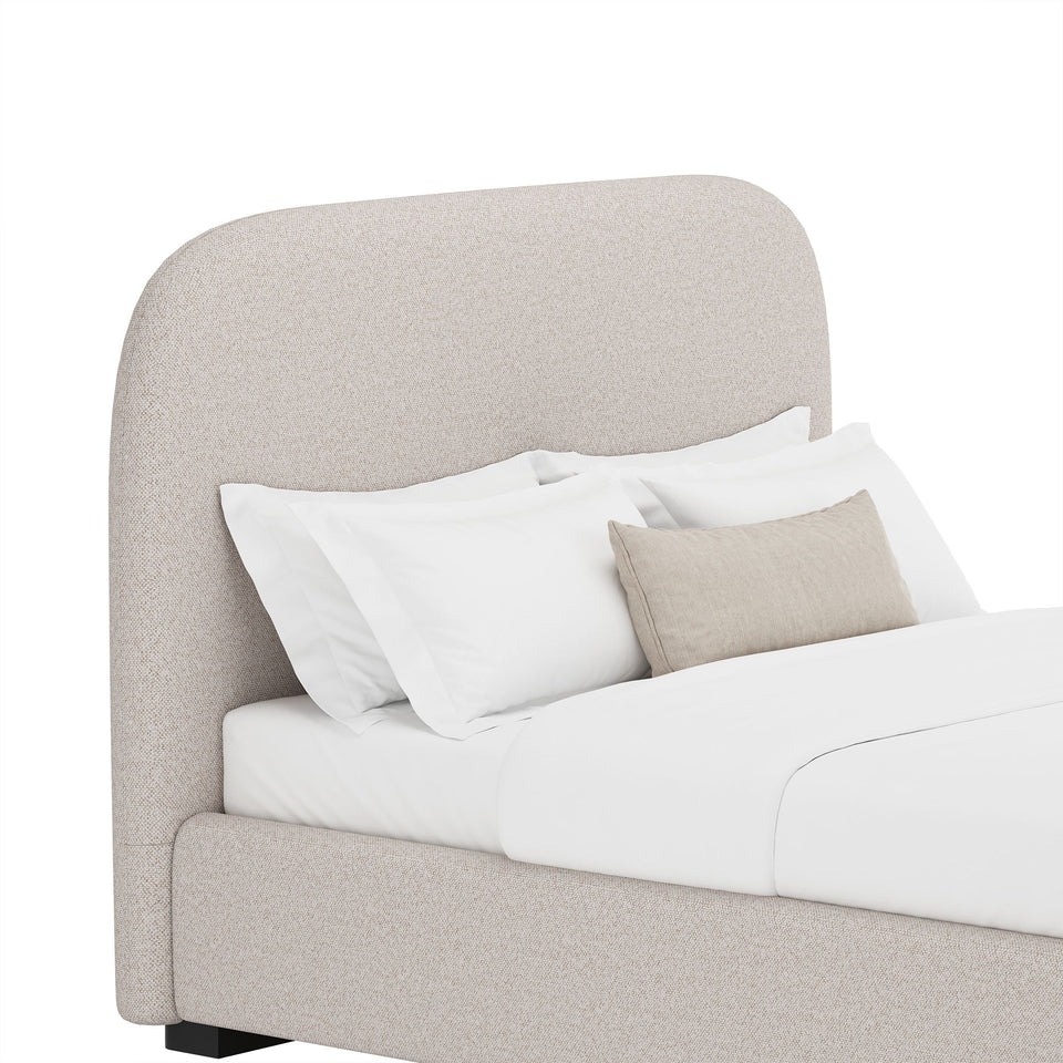 Clifton Rounded-Edge Upholstered Full Bed