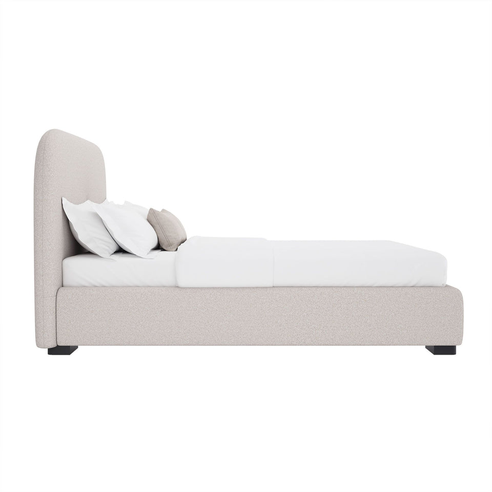 Clifton Rounded-Edge Upholstered Queen Bed