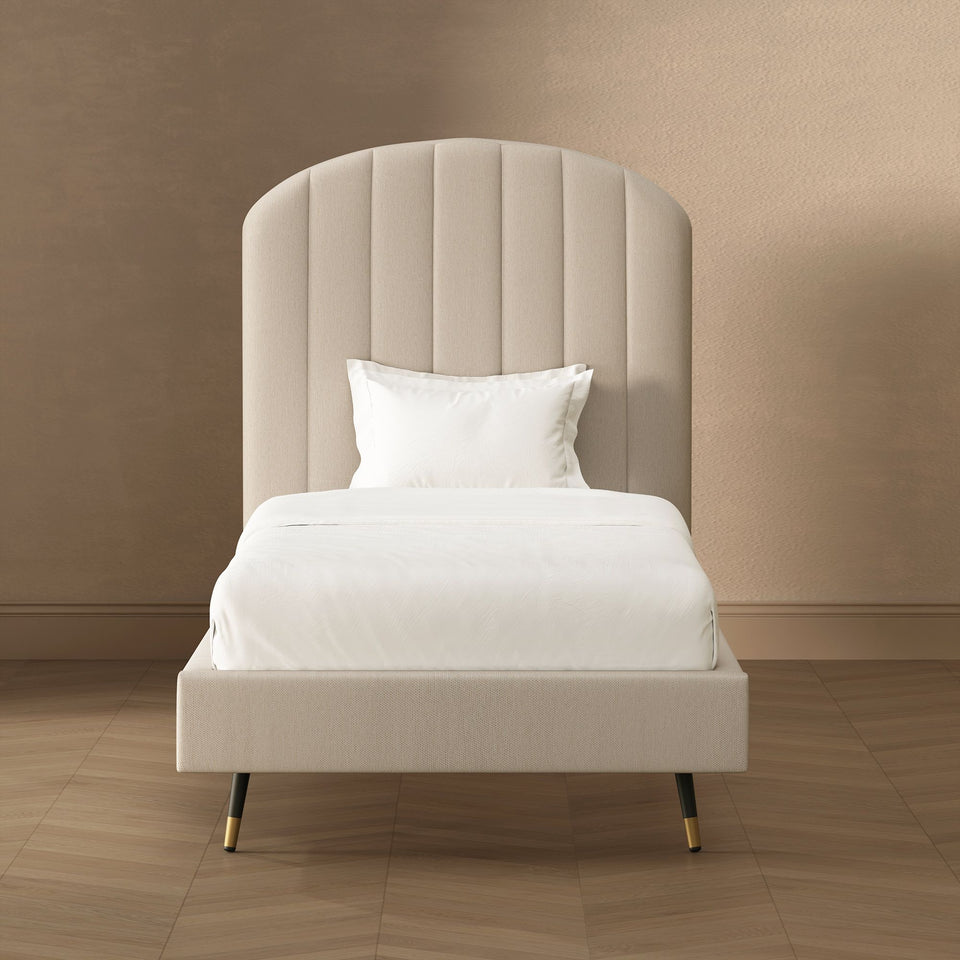 Liraine Arched Channel Upholstered Twin Bed