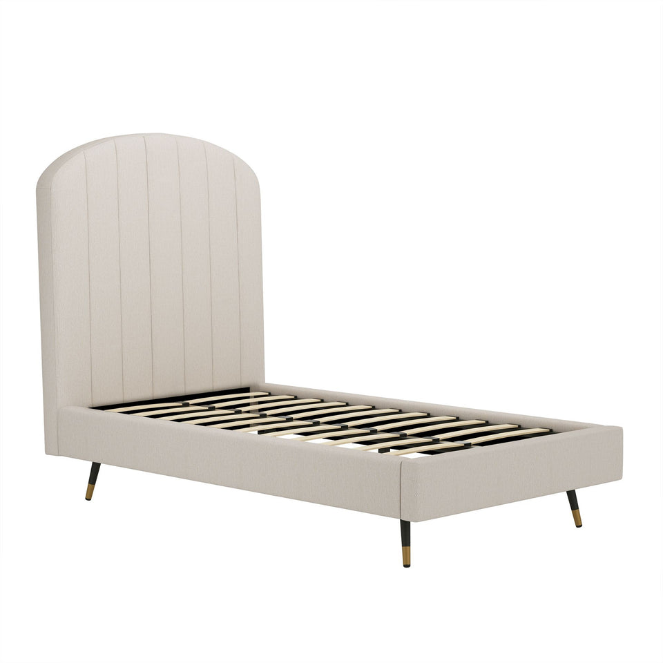 Liraine Arched Channel Upholstered Twin Bed
