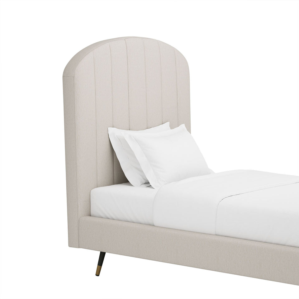 Liraine Arched Channel Upholstered Twin Bed