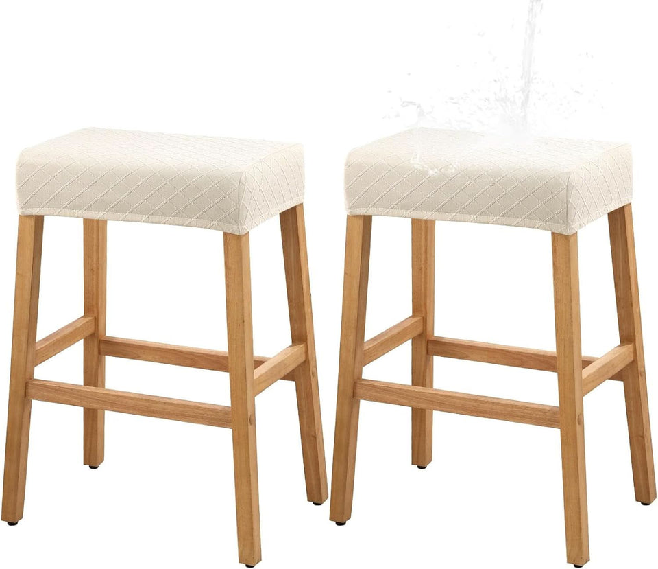 Rectangle Stool Covers 2 Pack Waterproof Stretch Bar Stools