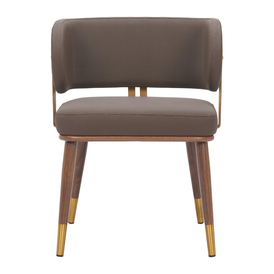 Brew Dining Chair Brown & Walnut