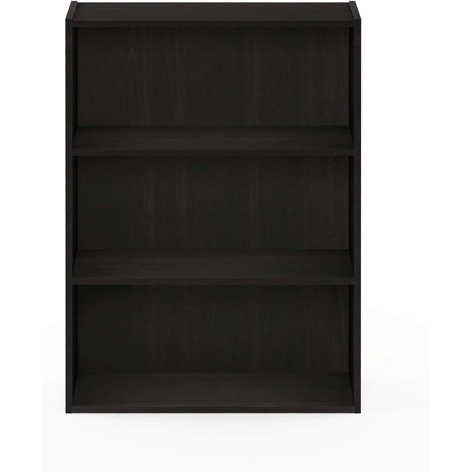 Pasir 3 Tier Open Shelf Bookcase In Espresso Finish