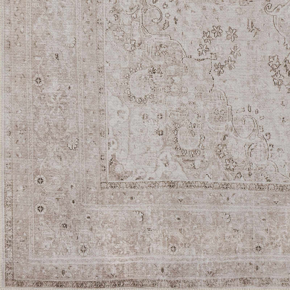 Bethany Vintage Flat Pile Washable Rug