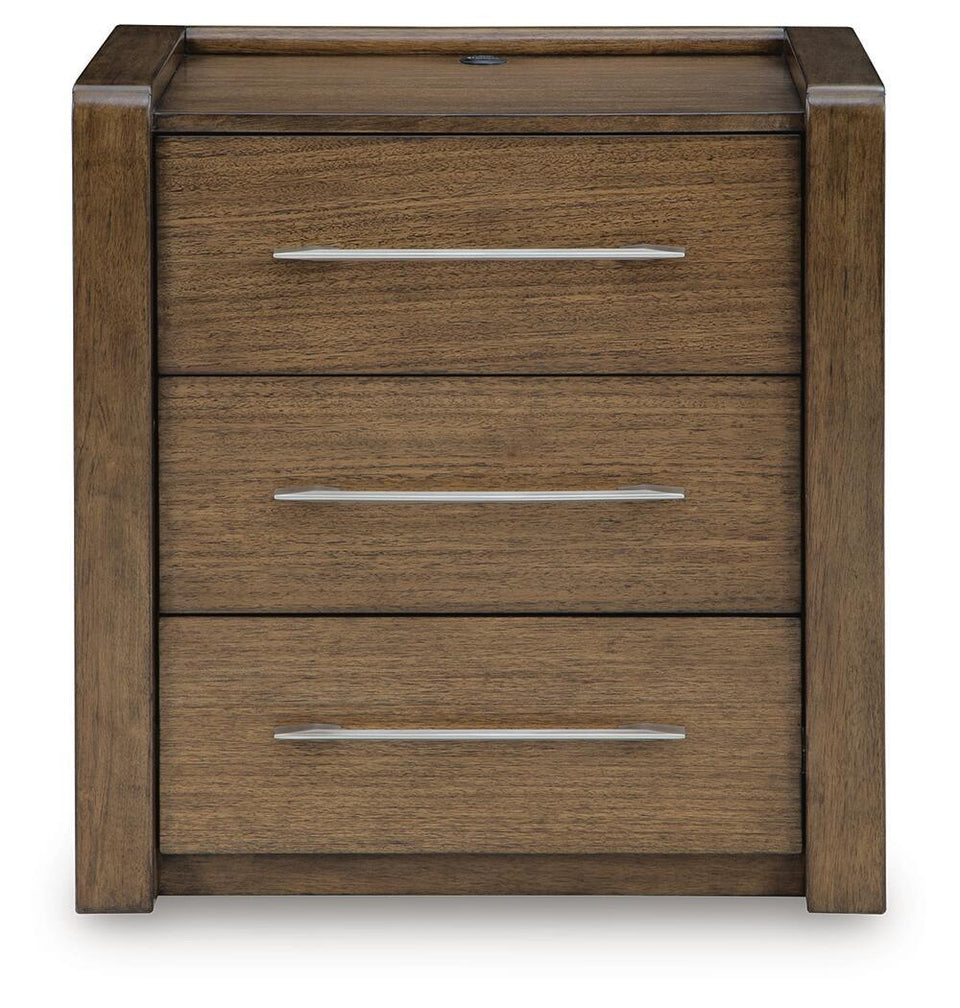 Marxmore - Three Drawer Night Stand - Brown