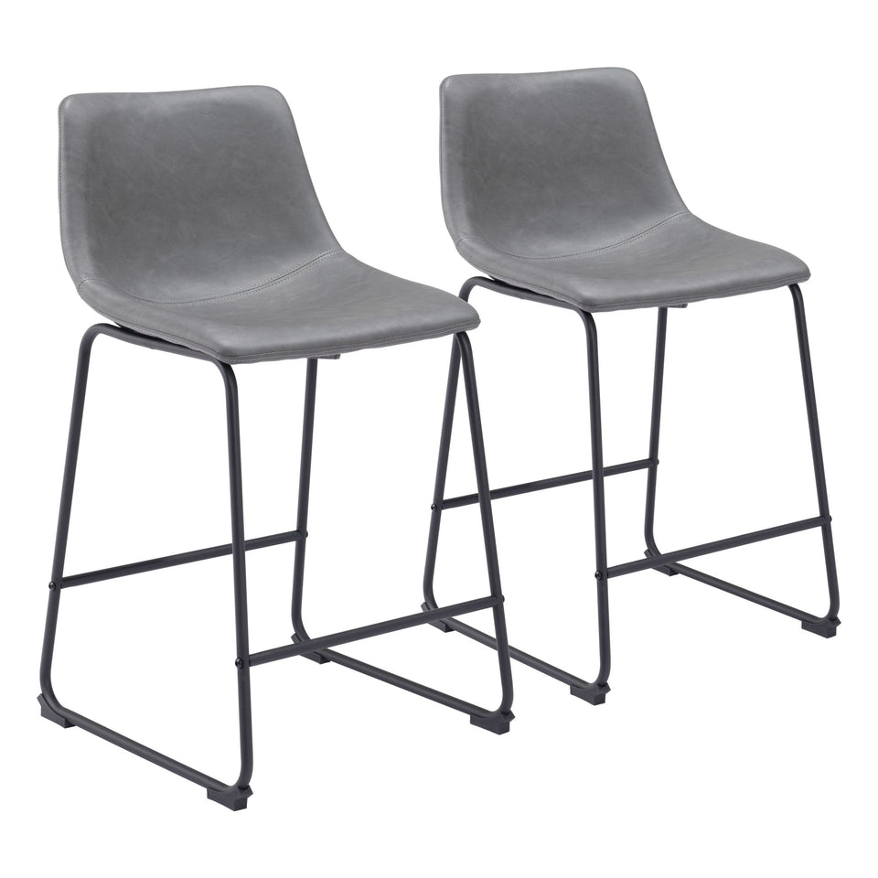 Smart Counter Stool (Set of 2) Charcoal