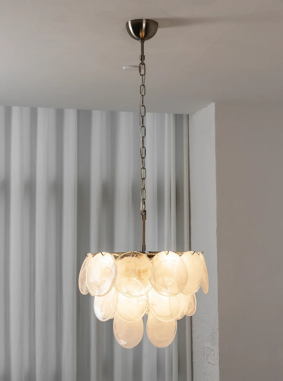 Retro Glass Disc Chandelier
