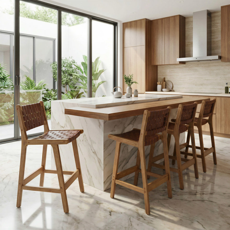 Feder Counter Stool (Set of 2) Brown