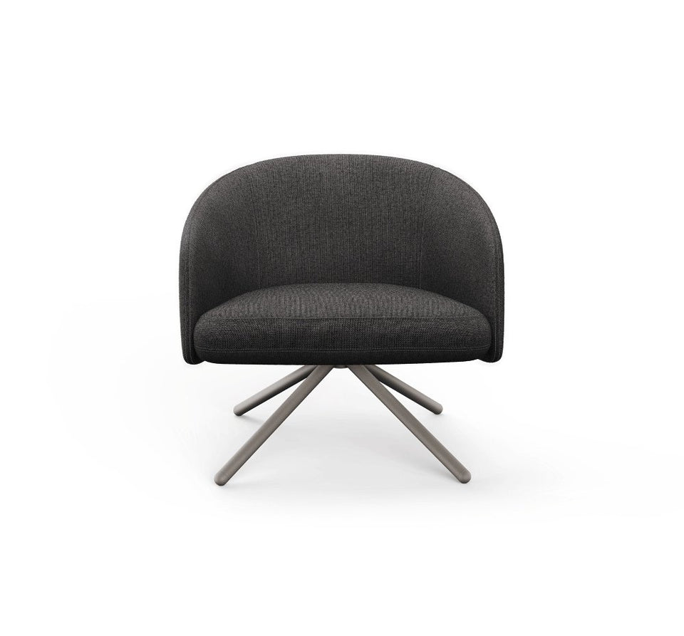 Bonny Swivel Lounge Chair With Metal Base