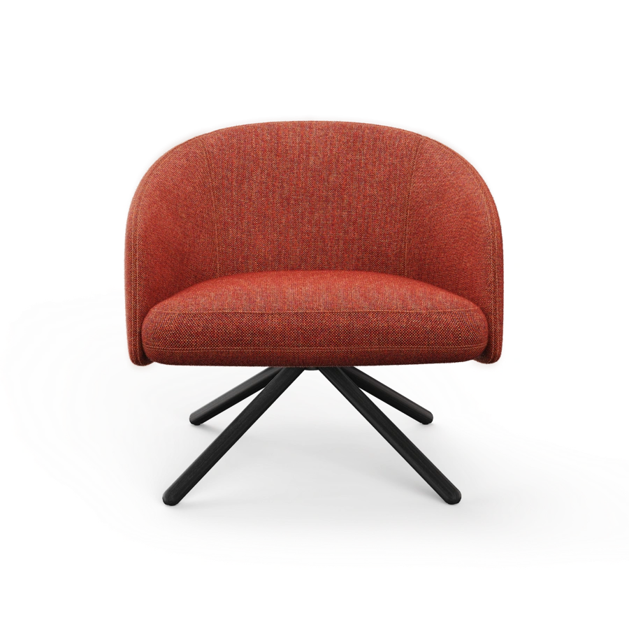 Bonny Swivel Lounge Chair With Metal Base